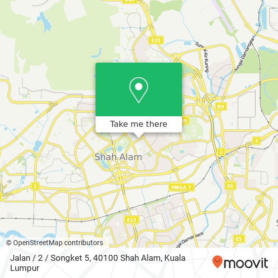 Peta Jalan / 2 / Songket 5, 40100 Shah Alam