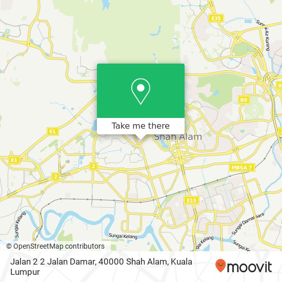 Peta Jalan 2 2 Jalan Damar, 40000 Shah Alam