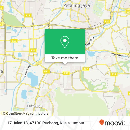 Peta 117 Jalan 18, 47190 Puchong