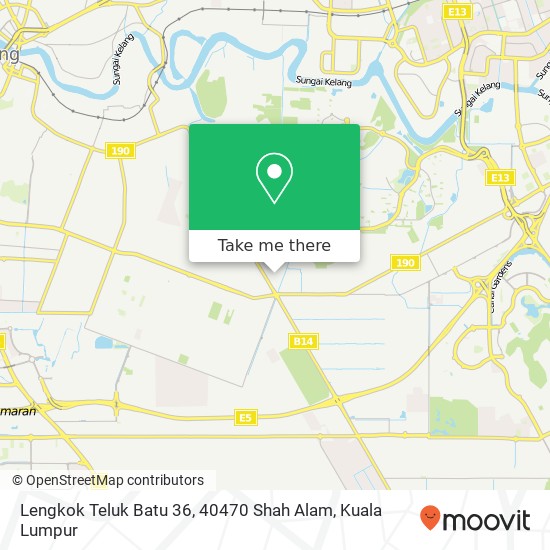Peta Lengkok Teluk Batu 36, 40470 Shah Alam