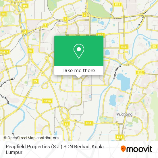 Reapfield Properties (S.J.) SDN Berhad map