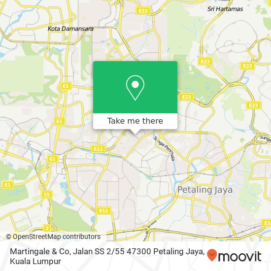 Martingale & Co, Jalan SS 2 / 55 47300 Petaling Jaya map