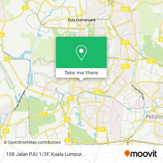 108 Jalan PJU 1/3F map