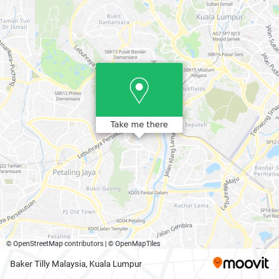 Peta Baker Tilly Malaysia