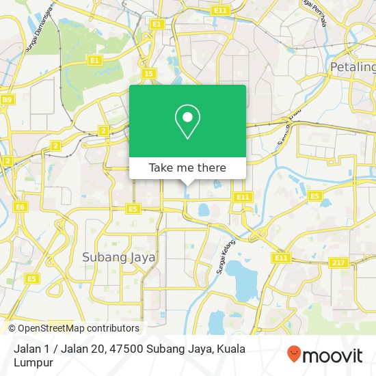 Jalan 1 / Jalan 20, 47500 Subang Jaya map