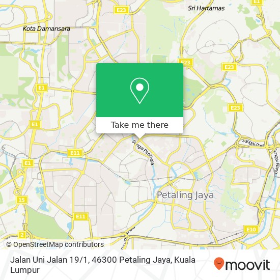 Jalan Uni Jalan 19 / 1, 46300 Petaling Jaya map