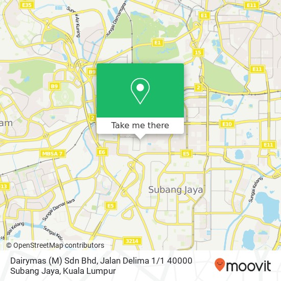 Dairymas (M) Sdn Bhd, Jalan Delima 1 / 1 40000 Subang Jaya map