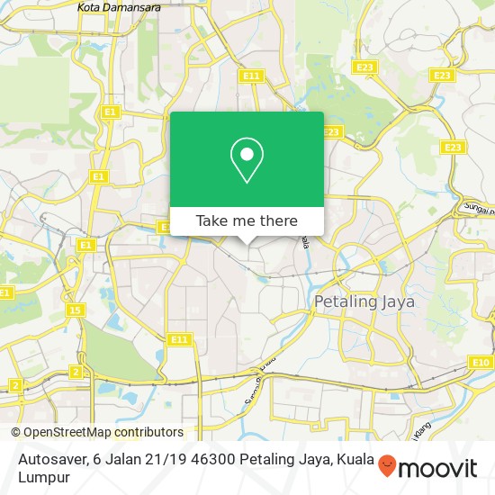 Autosaver, 6 Jalan 21 / 19 46300 Petaling Jaya map
