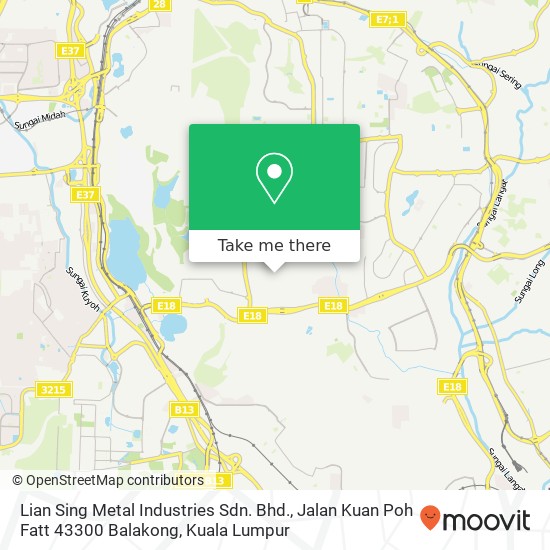 Lian Sing Metal Industries Sdn. Bhd., Jalan Kuan Poh Fatt 43300 Balakong map