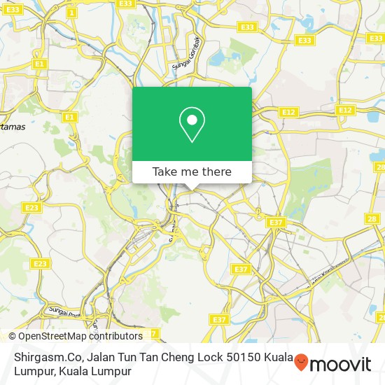 Shirgasm.Co, Jalan Tun Tan Cheng Lock 50150 Kuala Lumpur map