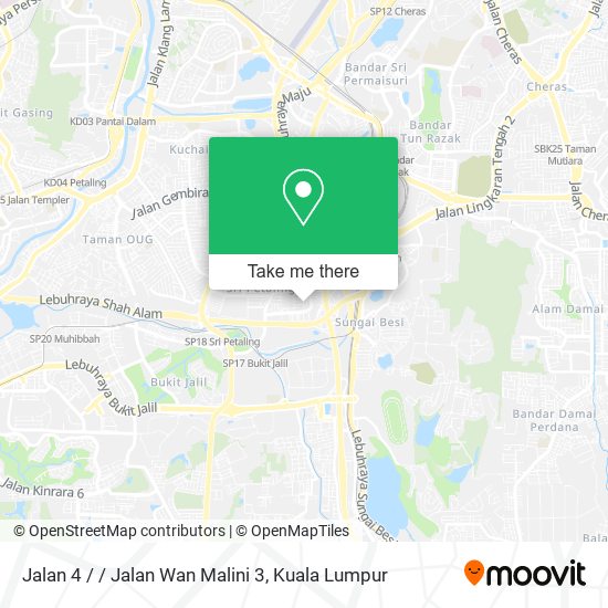 Jalan 4 / / Jalan Wan Malini 3 map