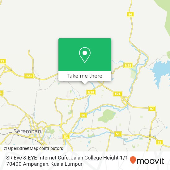 SR Eye & EYE Internet Cafe, Jalan College Height 1 / 1 70400 Ampangan map