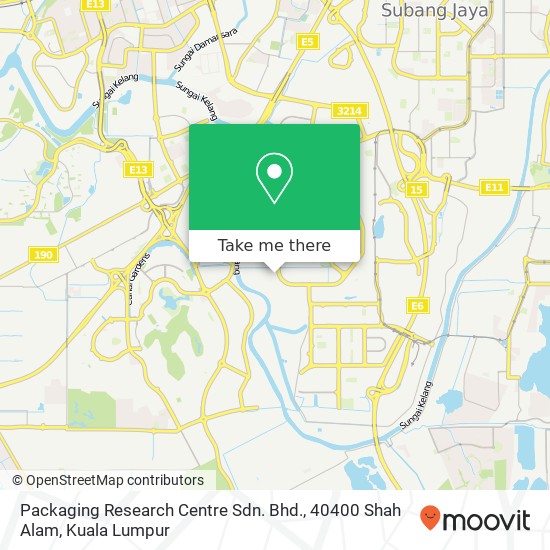 Packaging Research Centre Sdn. Bhd., 40400 Shah Alam map