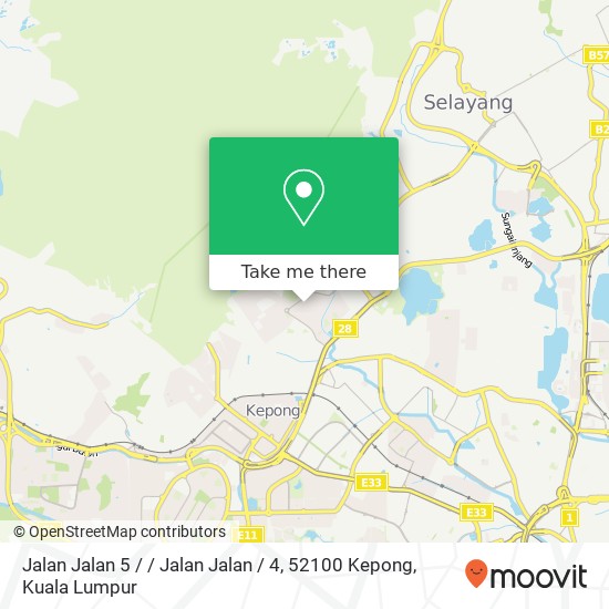 Peta Jalan Jalan 5 / / Jalan Jalan / 4, 52100 Kepong