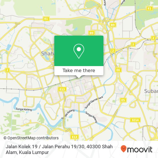 Peta Jalan Kolek 19 / Jalan Perahu 19 / 30, 40300 Shah Alam