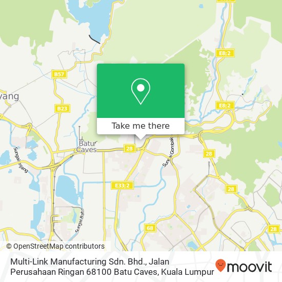 Multi-Link Manufacturing Sdn. Bhd., Jalan Perusahaan Ringan 68100 Batu Caves map