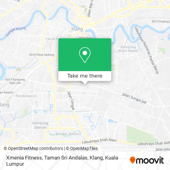 Peta Xmenia Fitness, Taman Sri Andalas, Klang