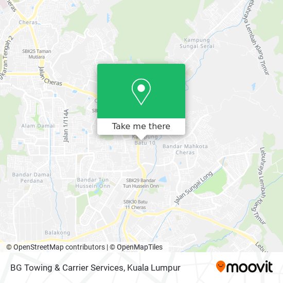 BG Towing & Carrier Services map