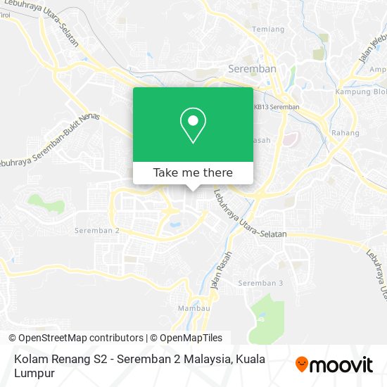 Kolam Renang S2 - Seremban 2 Malaysia map