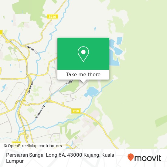 Peta Persiaran Sungai Long 6A, 43000 Kajang