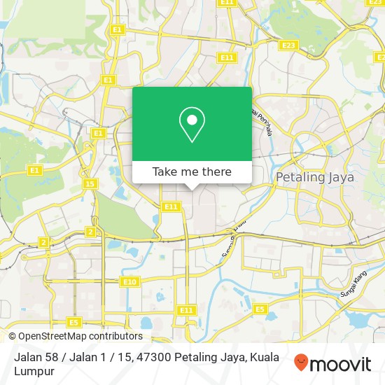 Jalan 58 / Jalan 1 / 15, 47300 Petaling Jaya map