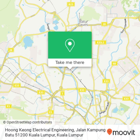 Hoong Keong Electrical Engineering, Jalan Kampung Batu 51200 Kuala Lumpur map