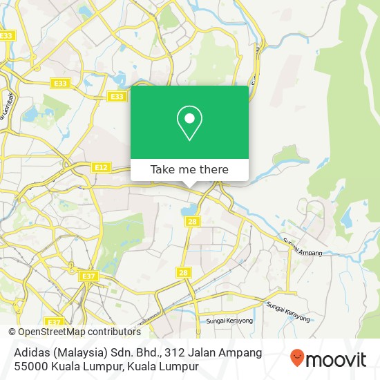 Adidas (Malaysia) Sdn. Bhd., 312 Jalan Ampang 55000 Kuala Lumpur map