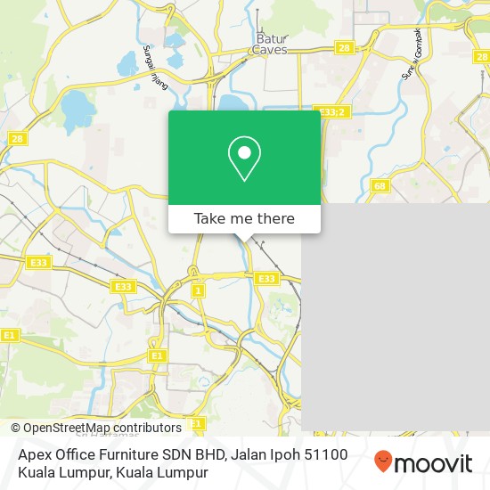 Apex Office Furniture SDN BHD, Jalan Ipoh 51100 Kuala Lumpur map