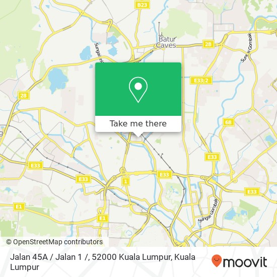 Peta Jalan 45A / Jalan 1 /, 52000 Kuala Lumpur