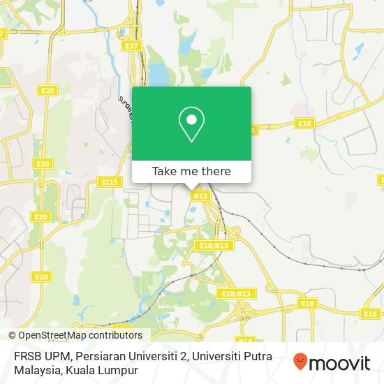 Peta FRSB UPM, Persiaran Universiti 2, Universiti Putra Malaysia