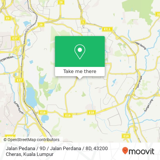 Peta Jalan Pedana / 9D / Jalan Perdana / 8D, 43200 Cheras