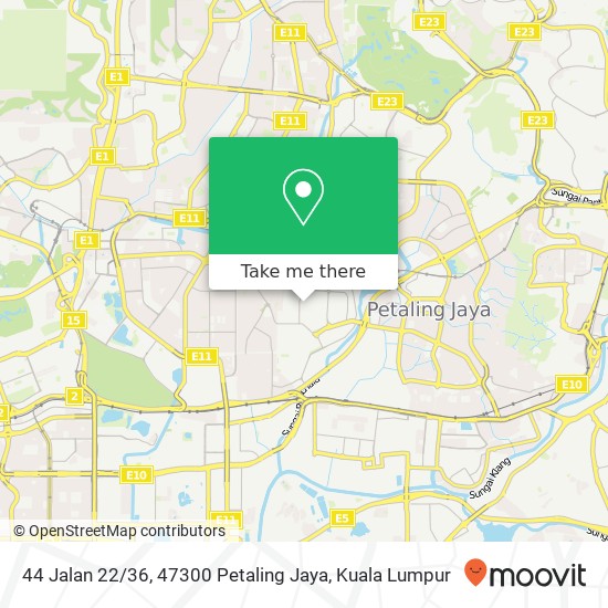 Peta 44 Jalan 22 / 36, 47300 Petaling Jaya