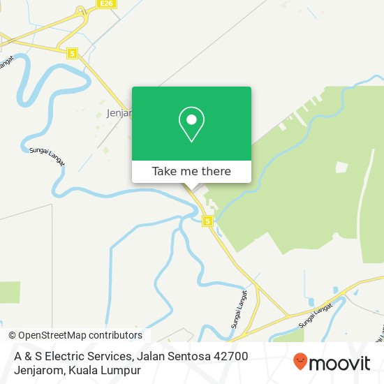 Peta A & S Electric Services, Jalan Sentosa 42700 Jenjarom