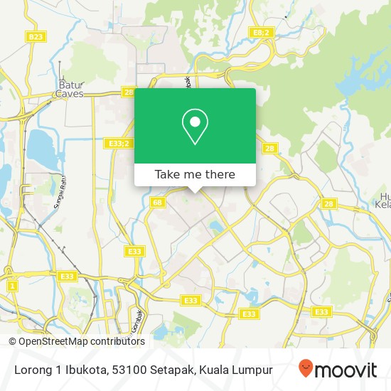 Lorong 1 Ibukota, 53100 Setapak map