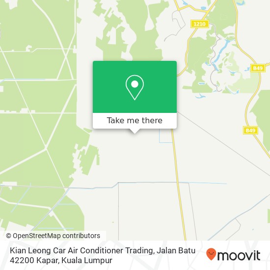 Kian Leong Car Air Conditioner Trading, Jalan Batu 42200 Kapar map