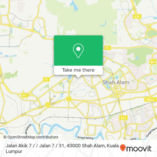 Jalan Akik 7 / / Jalan 7 / 31, 40000 Shah Alam map