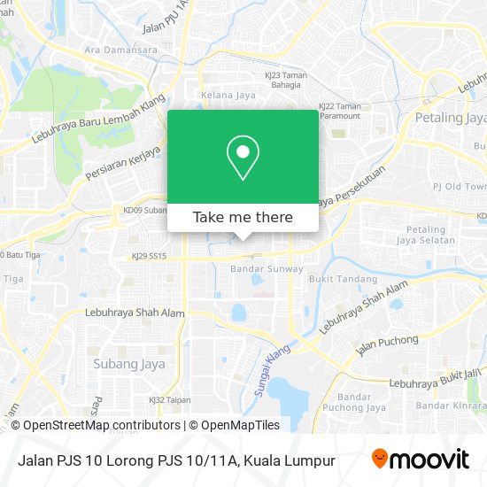 Jalan PJS 10 Lorong PJS 10/11A map