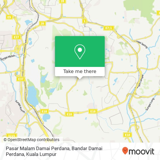 Pasar Malam Damai Perdana, Bandar Damai Perdana map