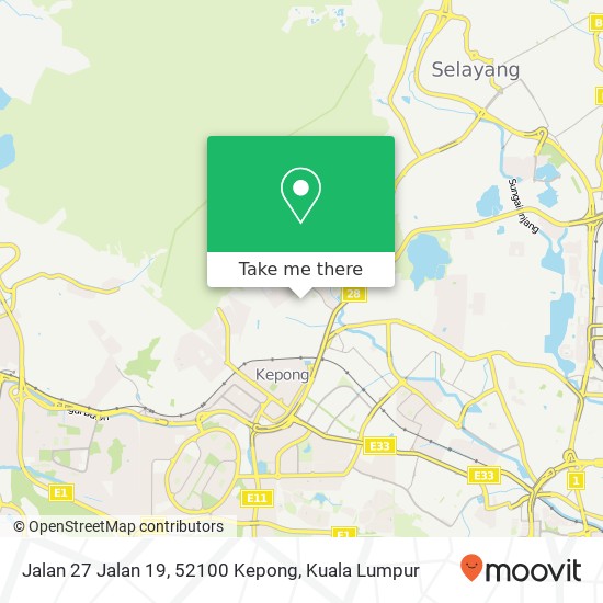 Jalan 27 Jalan 19, 52100 Kepong map