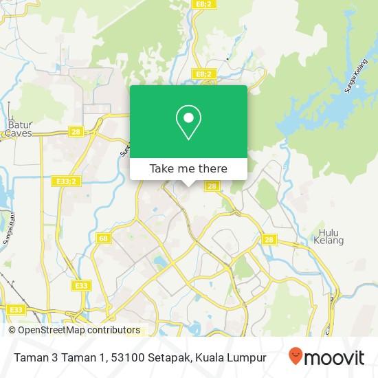 Peta Taman 3 Taman 1, 53100 Setapak