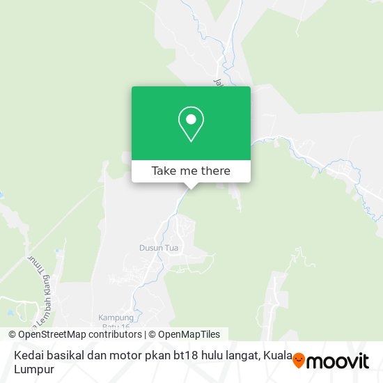 Peta Kedai basikal dan motor pkan bt18 hulu langat