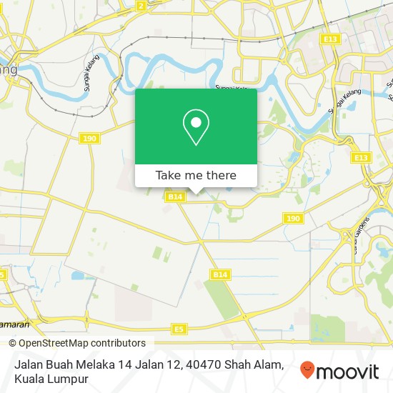 Peta Jalan Buah Melaka 14 Jalan 12, 40470 Shah Alam