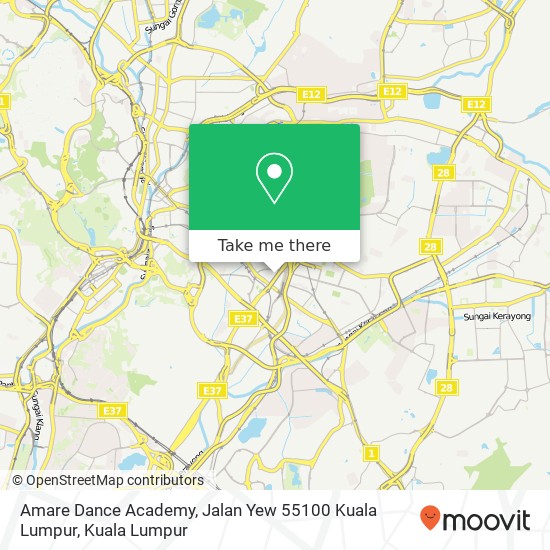 Amare Dance Academy, Jalan Yew 55100 Kuala Lumpur map