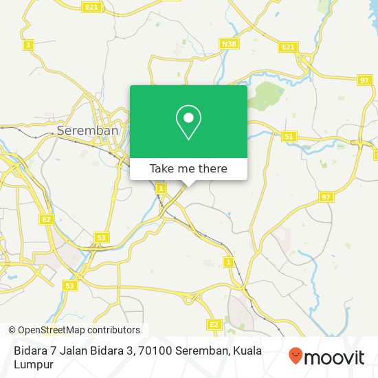 Bidara 7 Jalan Bidara 3, 70100 Seremban map