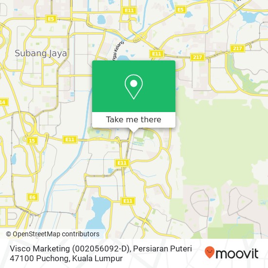 Visco Marketing (002056092-D), Persiaran Puteri 47100 Puchong map