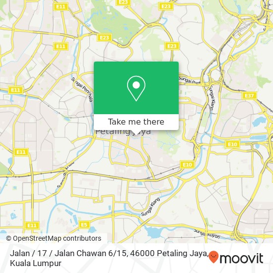 Peta Jalan / 17 / Jalan Chawan 6 / 15, 46000 Petaling Jaya