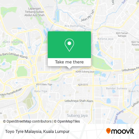 Peta Toyo Tyre Malaysia