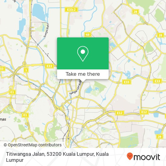 Peta Titiwangsa Jalan, 53200 Kuala Lumpur