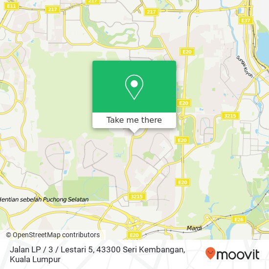 Jalan LP / 3 / Lestari 5, 43300 Seri Kembangan map