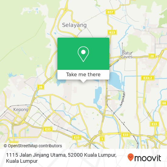 Peta 1115 Jalan Jinjang Utama, 52000 Kuala Lumpur